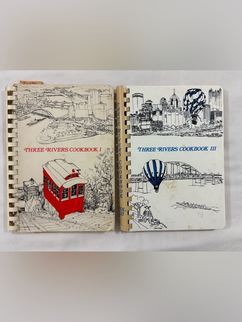 Three Rivers Cookbook I & III Vintage Pittsburgh Community Cookbooks